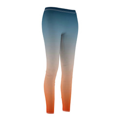 Blue & Orange Ombre Casual Leggings