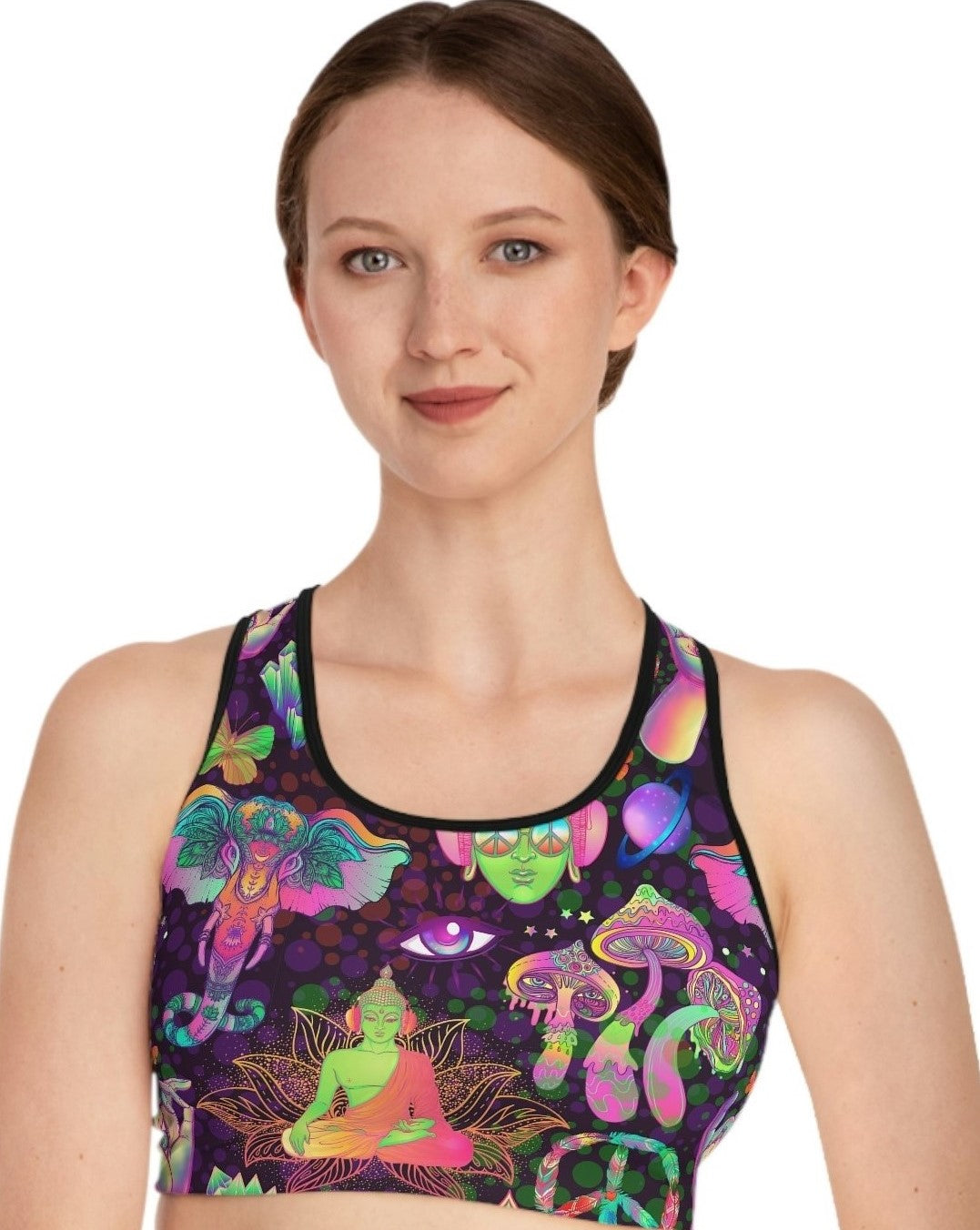 SHE REBEL - Groovy Psychedelic Sports Bra