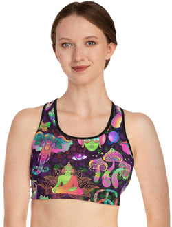 SHE REBEL - Groovy Psychedelic Sports Bra