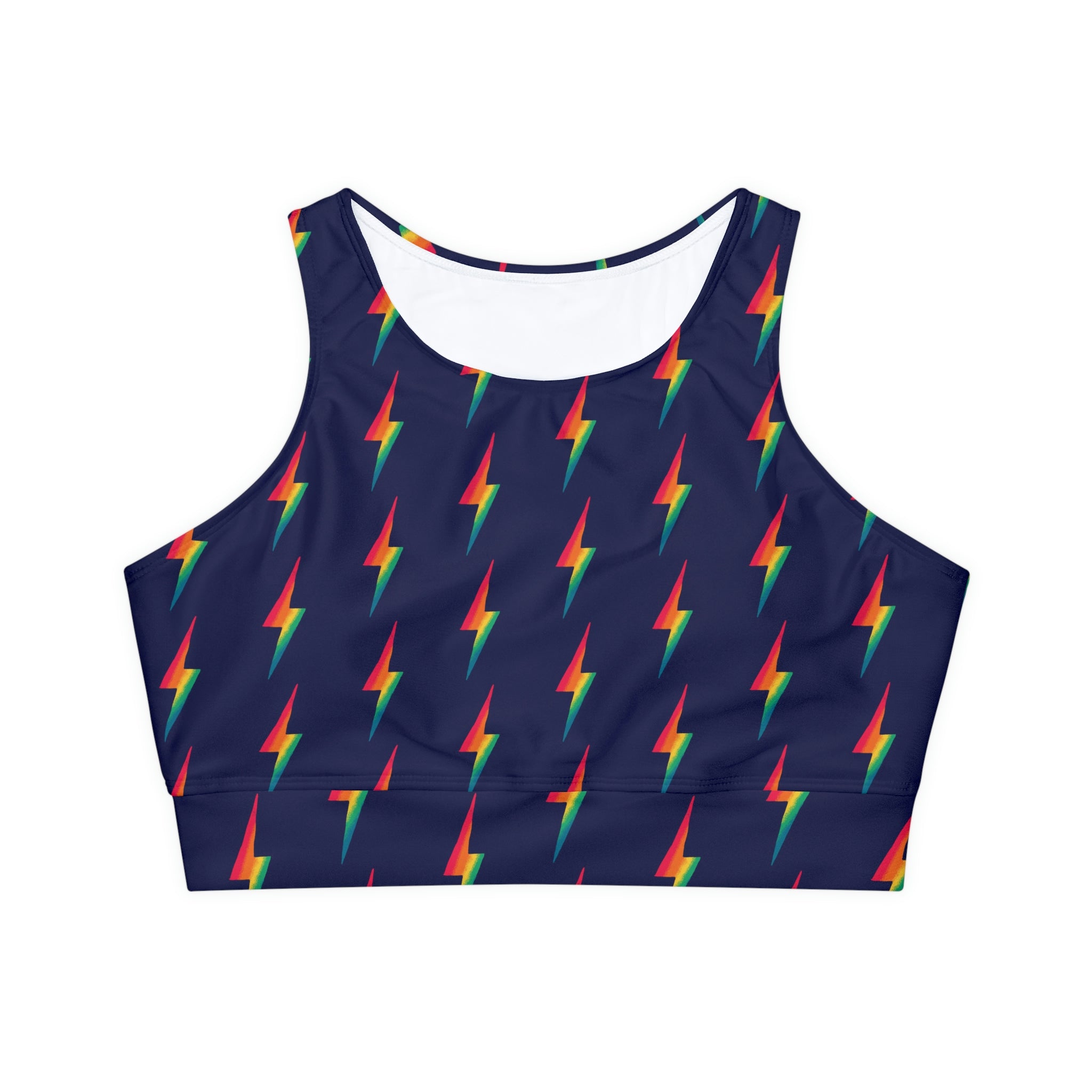 SHE REBEL - Rainbow Lightning Sports Bra