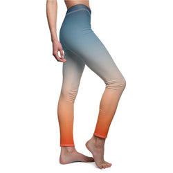 Blue & Orange Ombre Casual Leggings