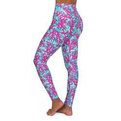 SHE REBEL - Neon Coral Yoga Leggings