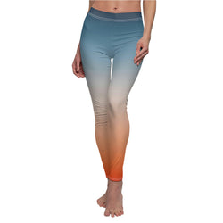 Blue & Orange Ombre Casual Leggings