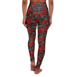 SHE REBEL - Skulls And Roses Yoga Leggings