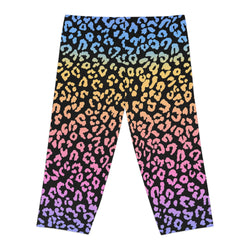 SHE REBEL - Rainbow Leopard Print Capris