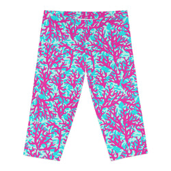 SHE REBEL - Neon Coral Capri Leggings