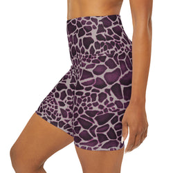 Maroon Giraffe Yoga Shorts