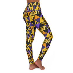 SHE REBEL - Checkered Zebra Yoga Leggings