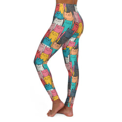 SHE REBEL - Kitties Galore Yoga Leggings