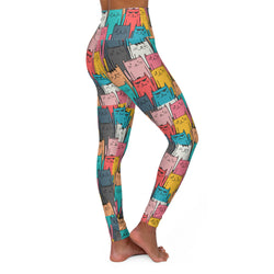 SHE REBEL - Kitties Galore Yoga Leggings