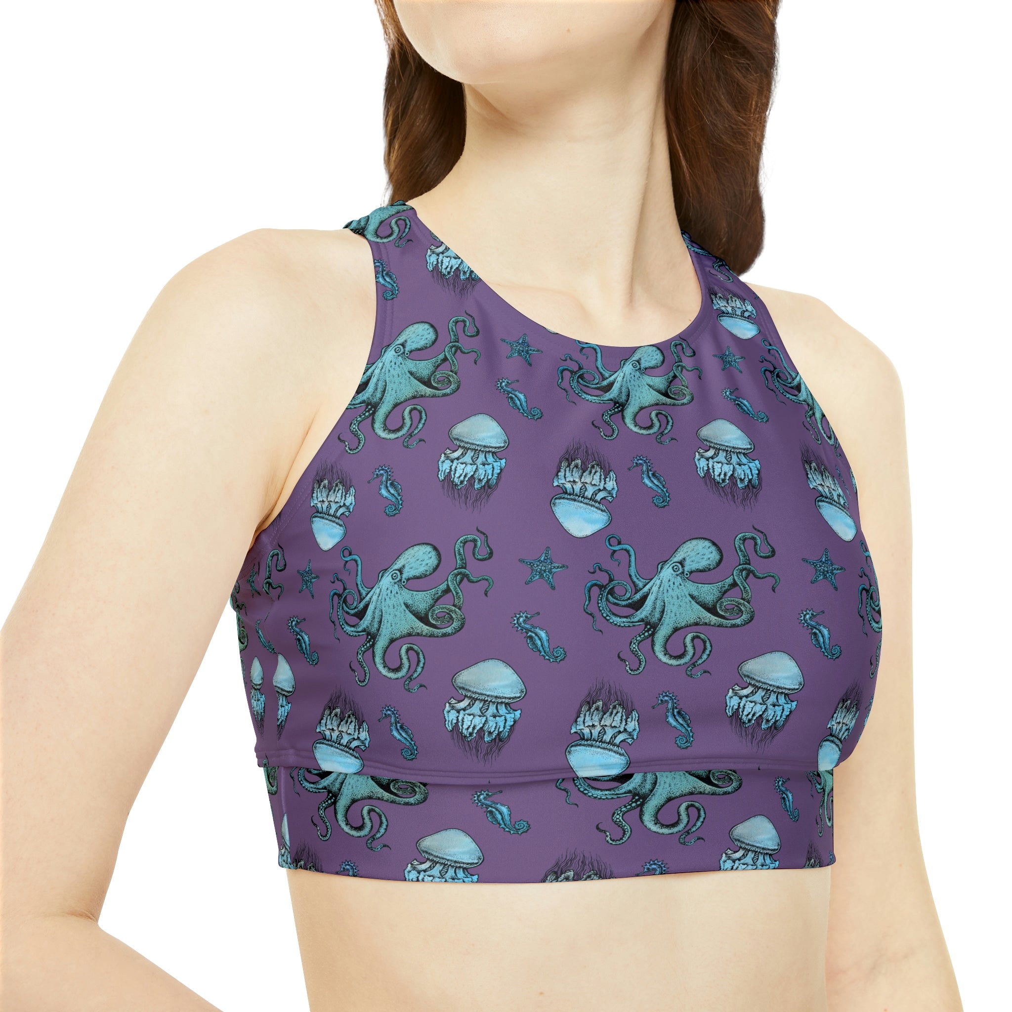 SHE REBEL - Deep Sea Creature Sports Bra