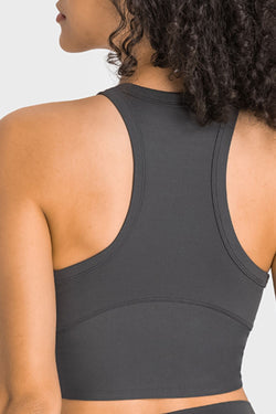 Racerback Cropped Sports Tank/Bra | Available in 5 colors