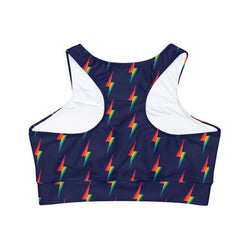 SHE REBEL - Rainbow Lightning Sports Bra