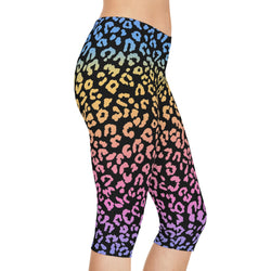 SHE REBEL - Rainbow Leopard Print Capris