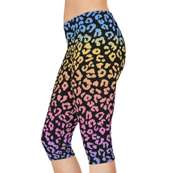 SHE REBEL - Rainbow Leopard Print Capris