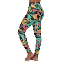 SHE REBEL - Shark Bite Yoga Leggings