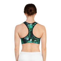 SHE REBEL - Watercolor Marine Skulls Sports Bra