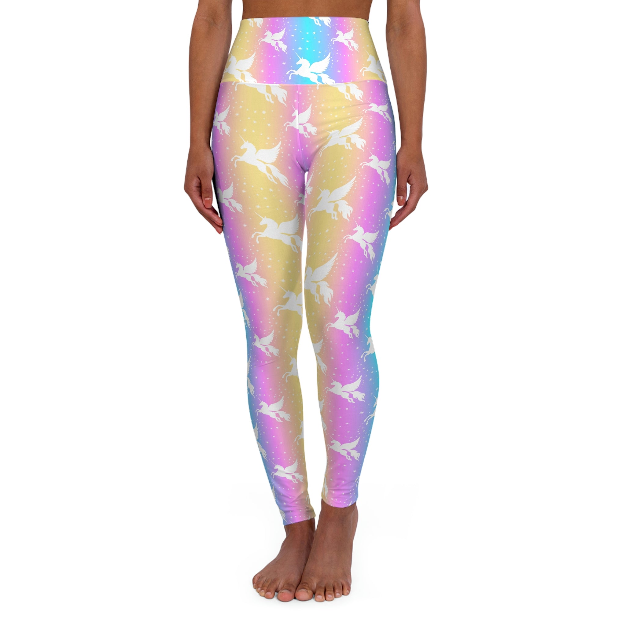 SHE REBEL - Rainbow Unicorn Yoga Leggings