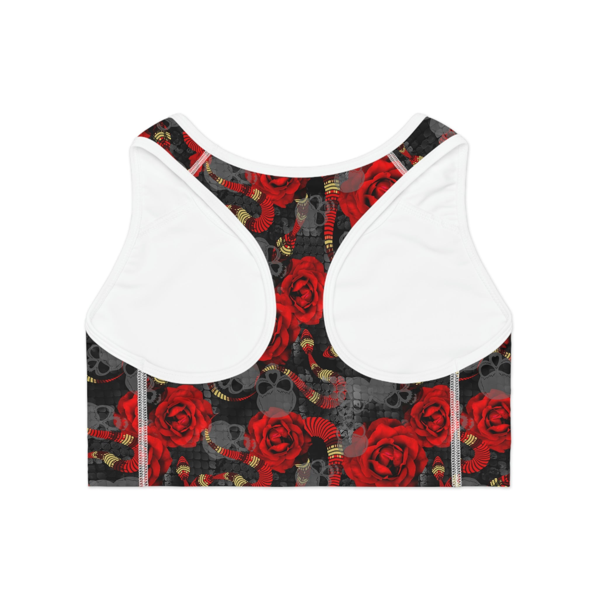 SHE REBEL - Skulls & Roses Sports Bra