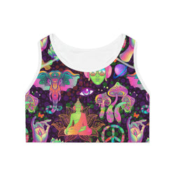 SHE REBEL - Groovy Psychedelic Sports Bra