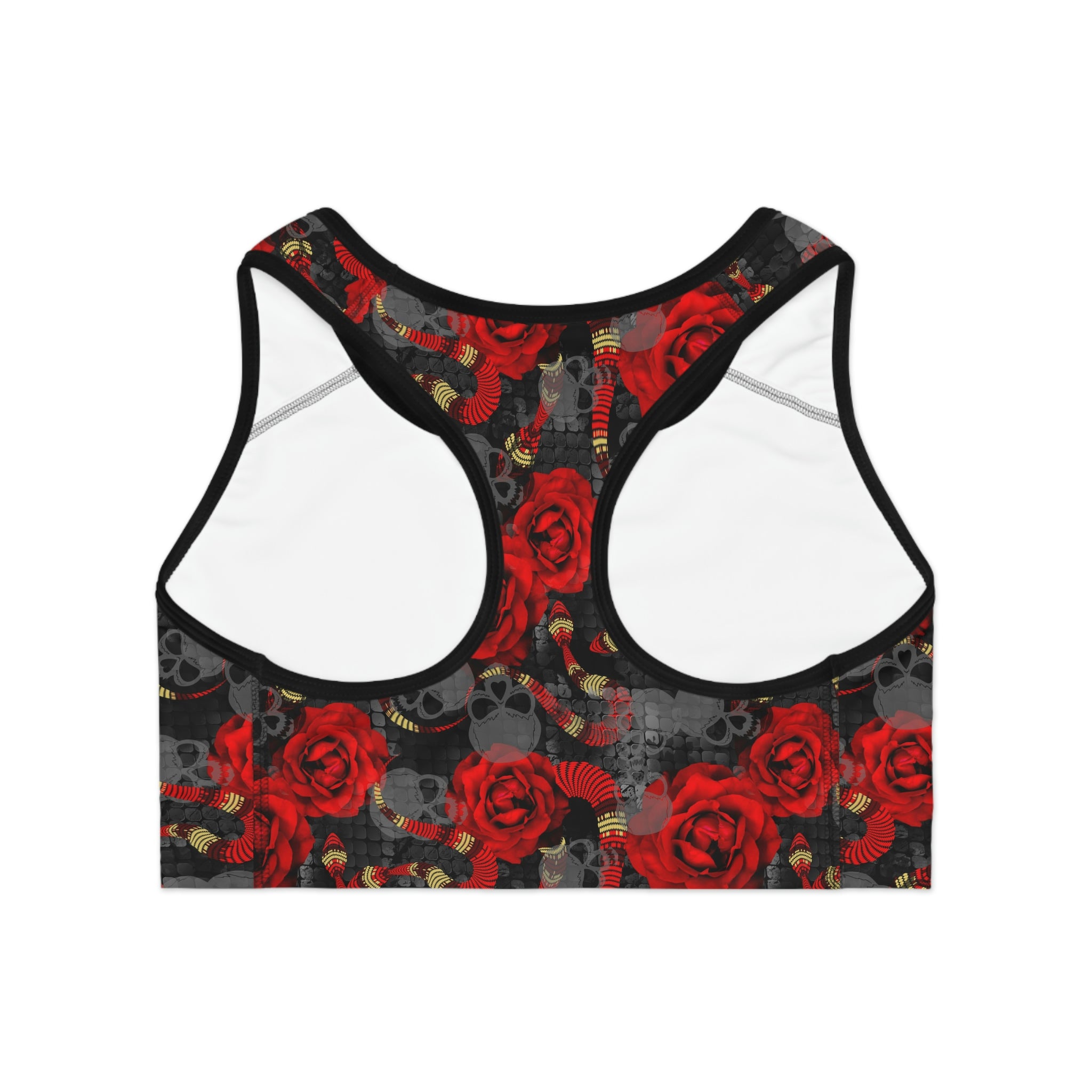 SHE REBEL - Skulls & Roses Sports Bra