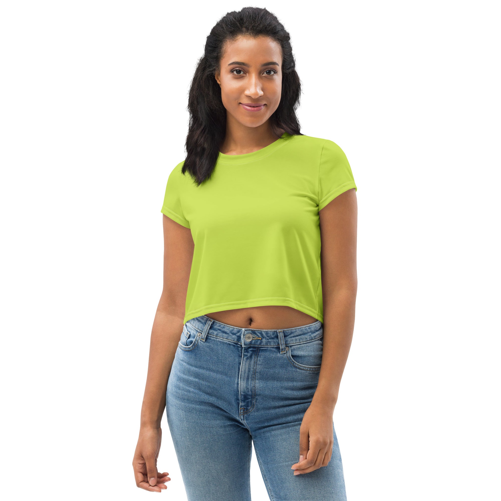 SHE REBEL - Lime Green Crop Top