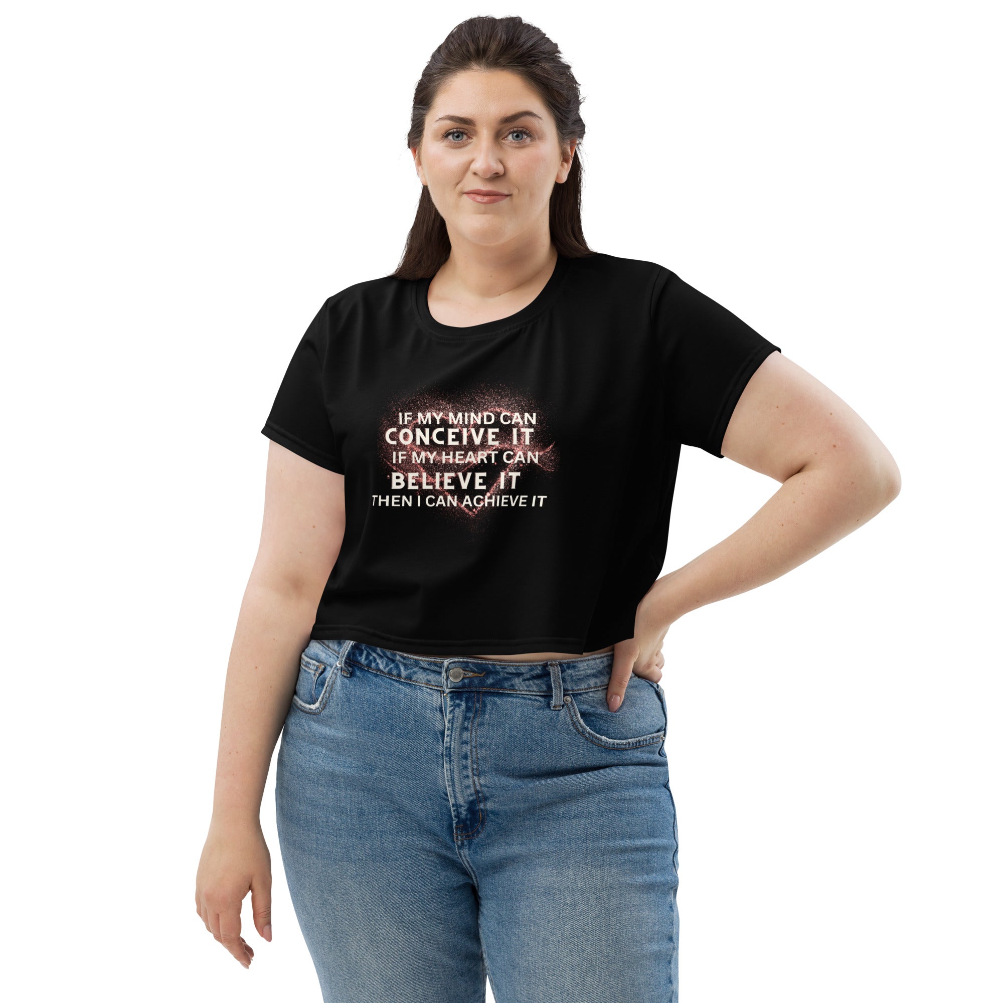 SHE REBEL - Conceive Believe Achieve Crop Top