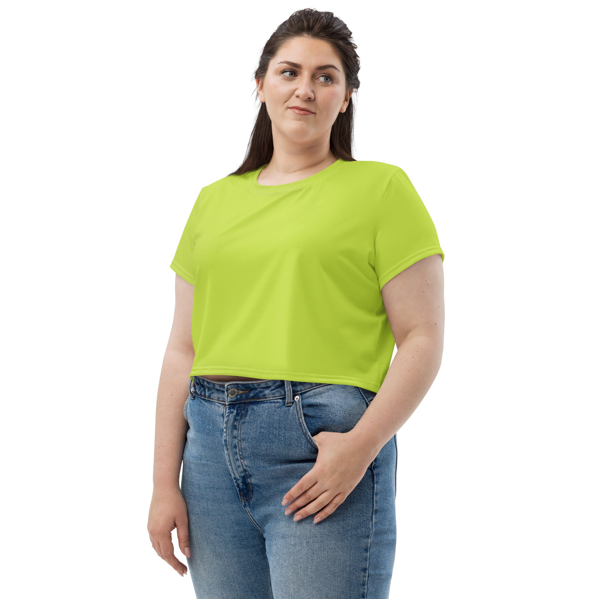 SHE REBEL - Lime Green Crop Top