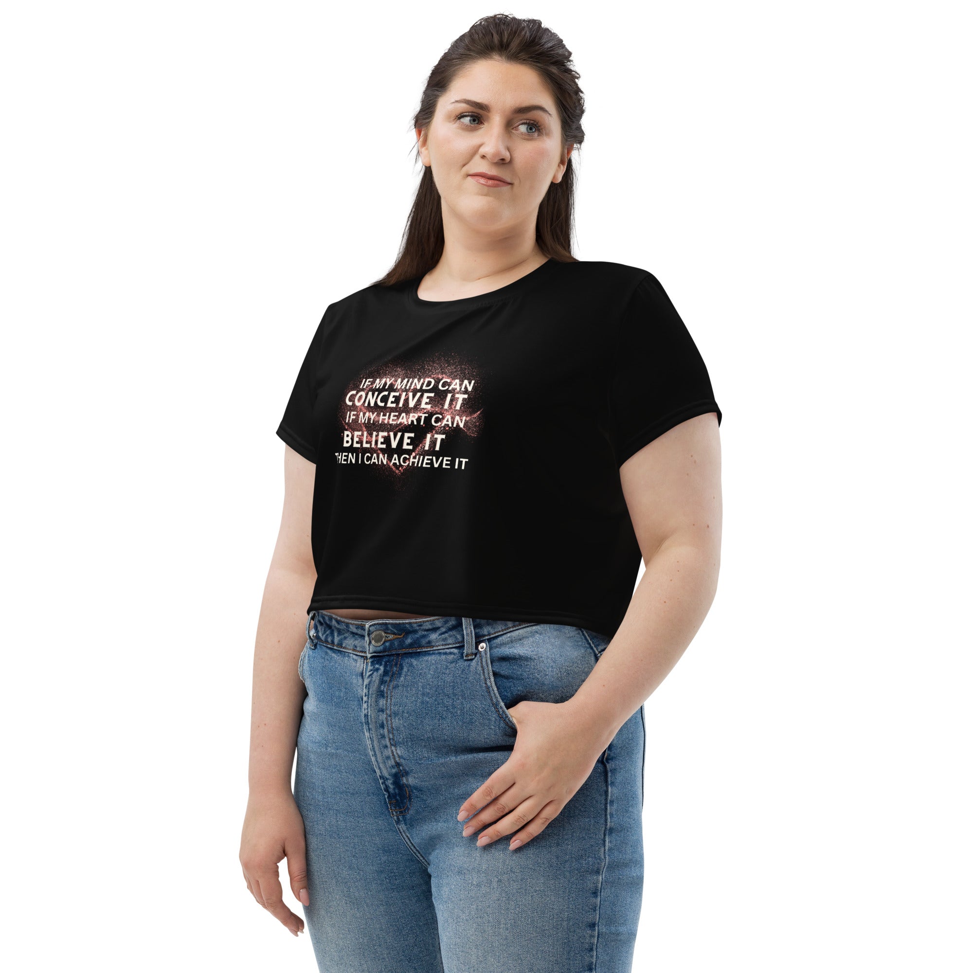 SHE REBEL - Conceive Believe Achieve Crop Top