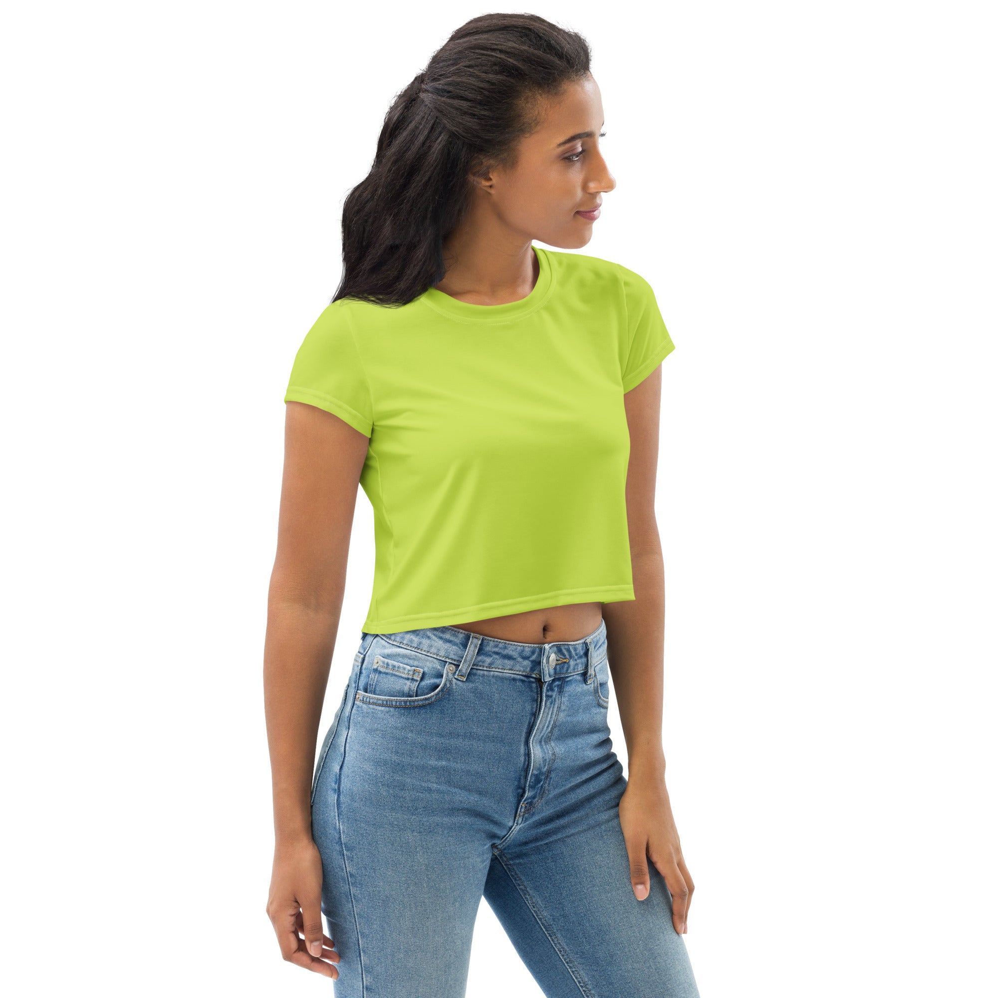 SHE REBEL - Lime Green Crop Top