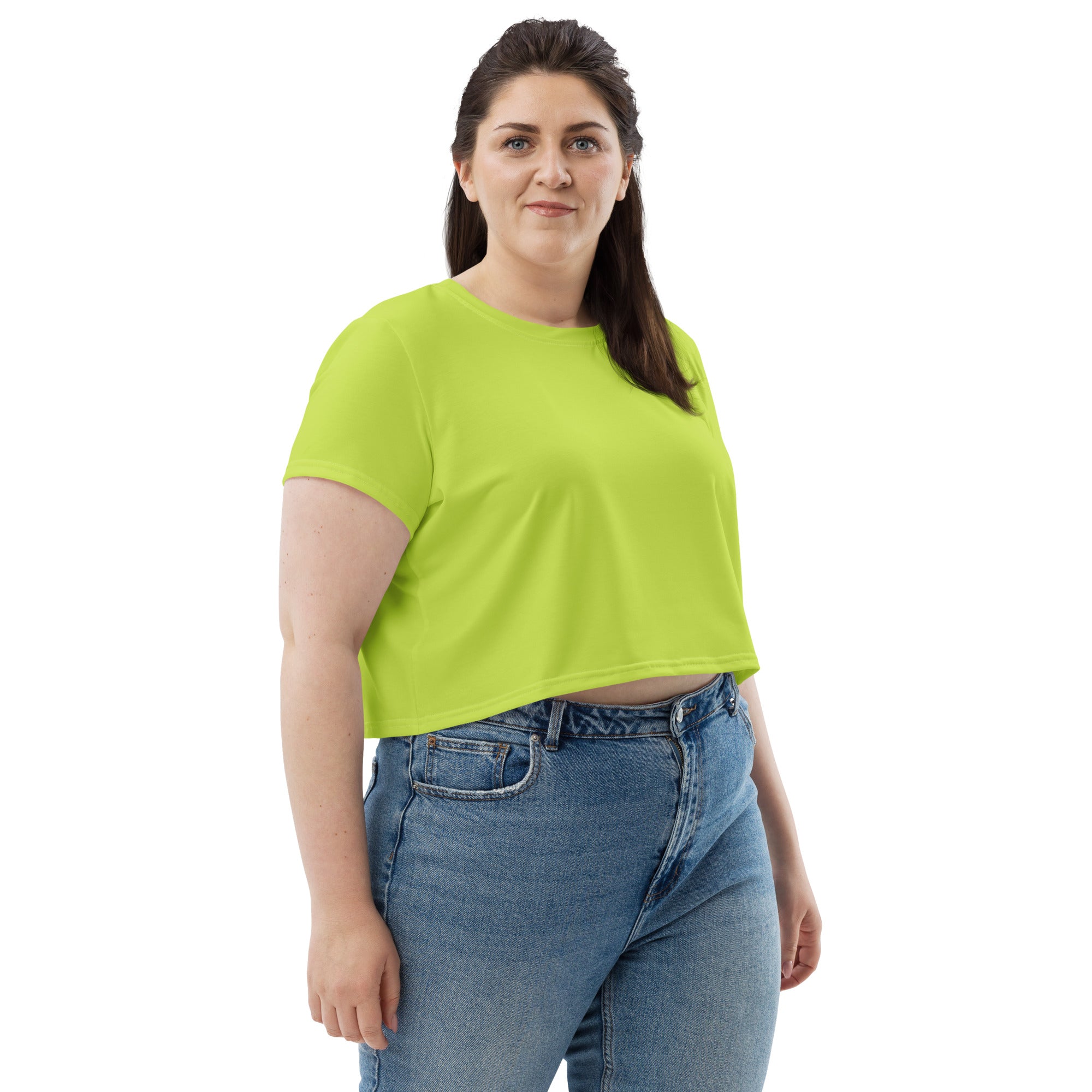 SHE REBEL - Lime Green Crop Top