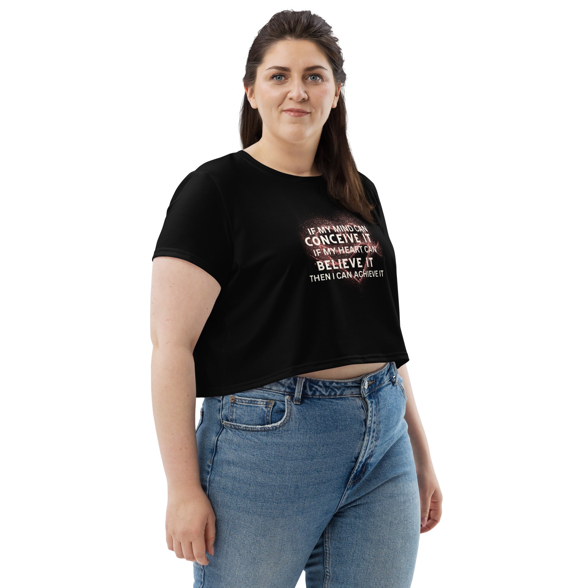 SHE REBEL - Conceive Believe Achieve Crop Top