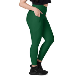 SHE REBEL - Forest Green Leggings with Pockets | Size Inclusive