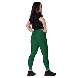 SHE REBEL - Forest Green Leggings with Pockets | Size Inclusive