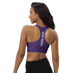 SHE REBEL - Deep Purple Longline Sports Bra