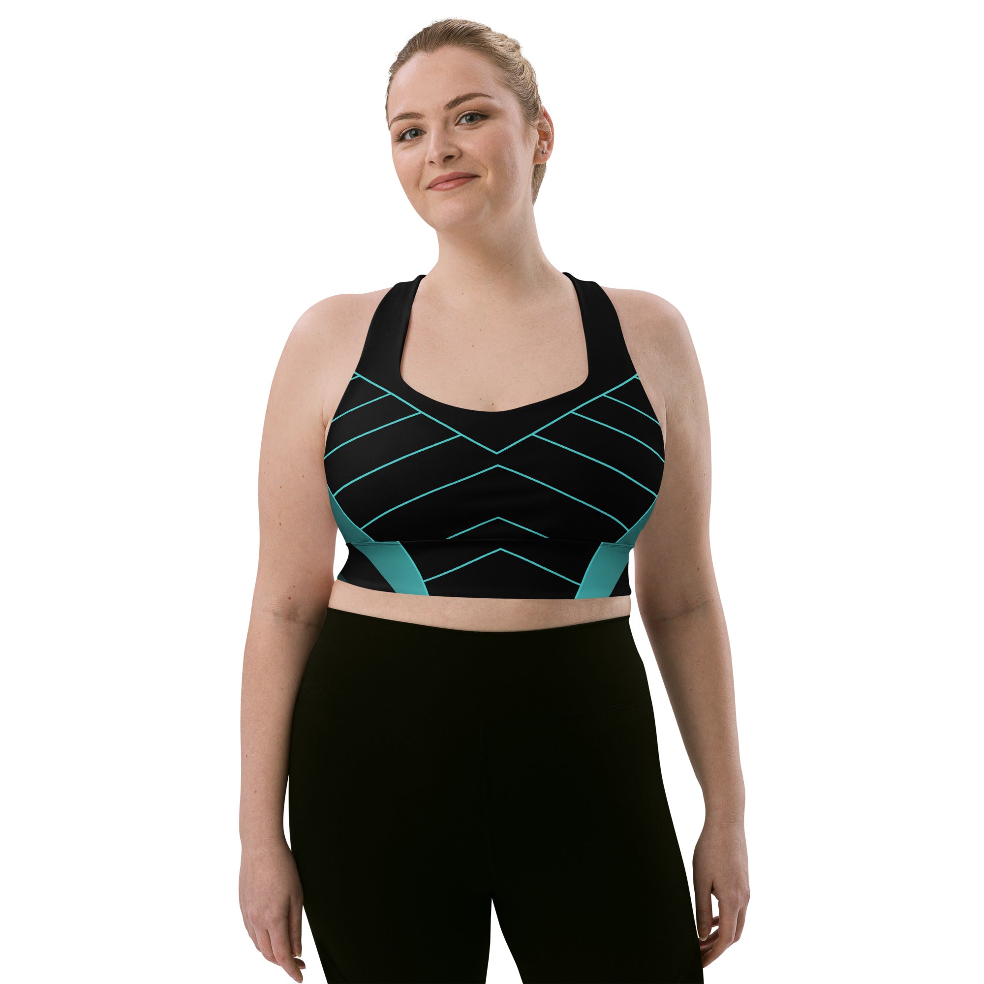 Geometric Print Sports Bra