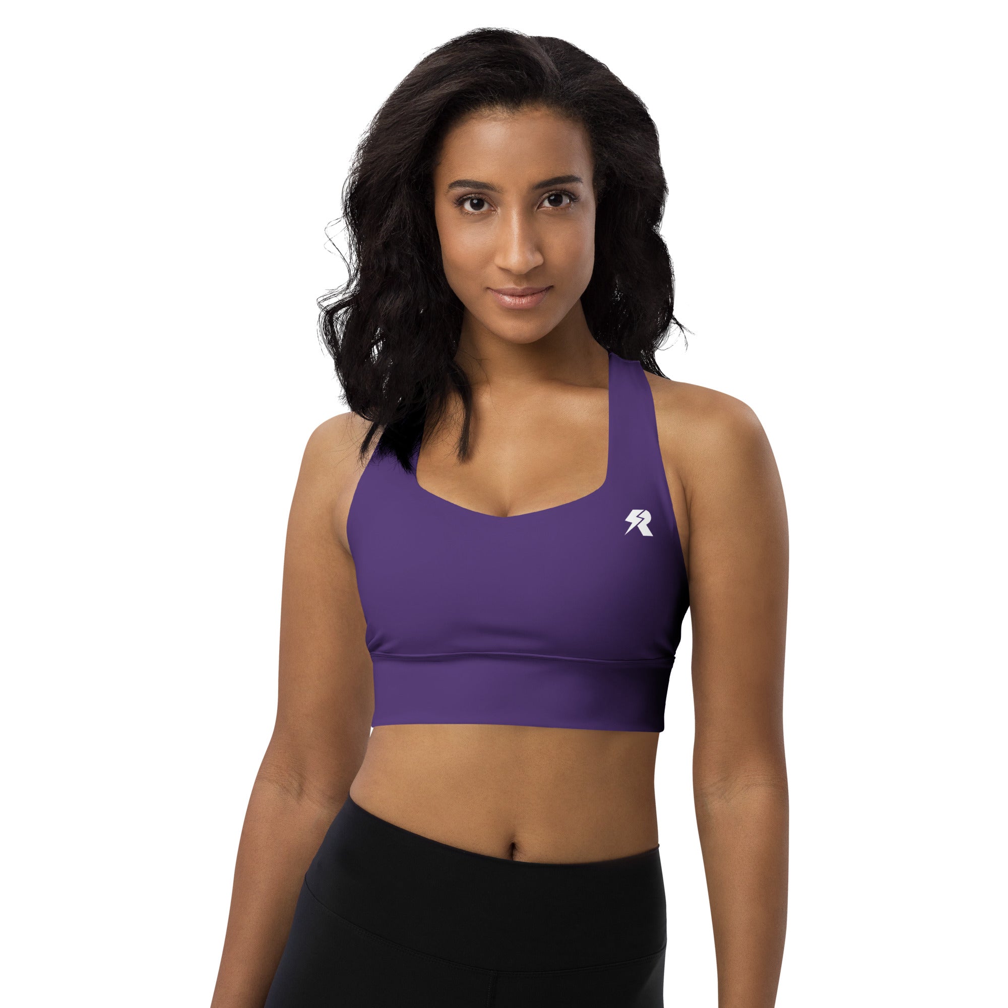 SHE REBEL - Deep Purple Longline Sports Bra