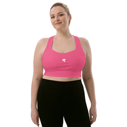 SHE REBEL - Brink Pink Longline Sports Bra