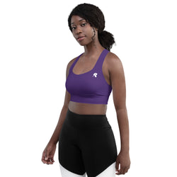 SHE REBEL - Deep Purple Longline Sports Bra