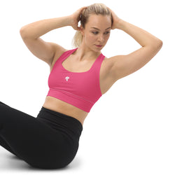 SHE REBEL - Brink Pink Longline Sports Bra