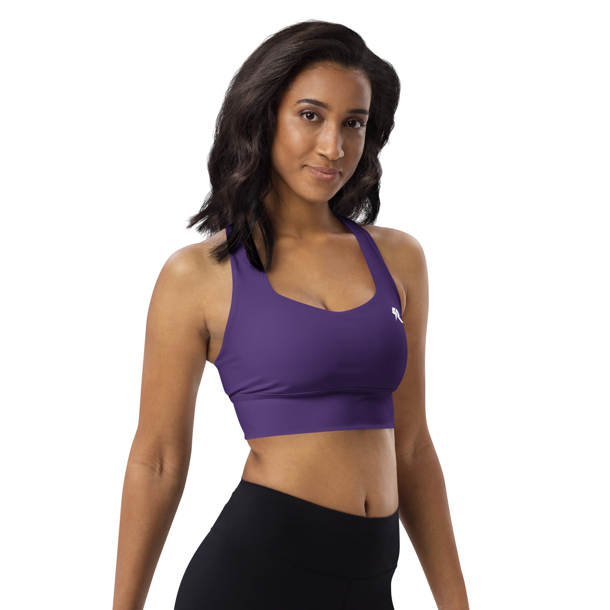 SHE REBEL - Deep Purple Longline Sports Bra