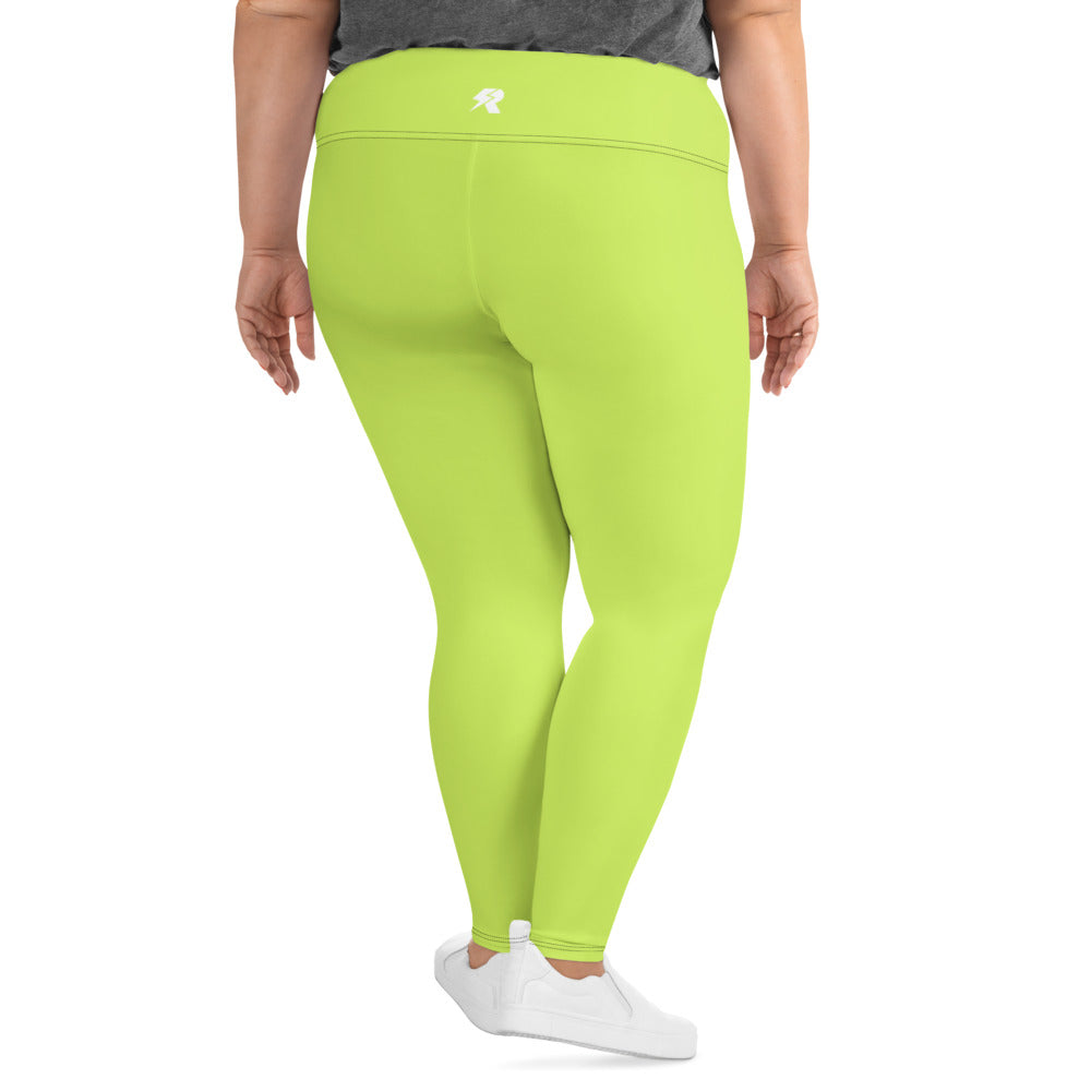 SHE REBEL - Mindaro Lime Green Leggings | Plus Size