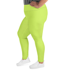 SHE REBEL - Mindaro Lime Green Leggings | Plus Size