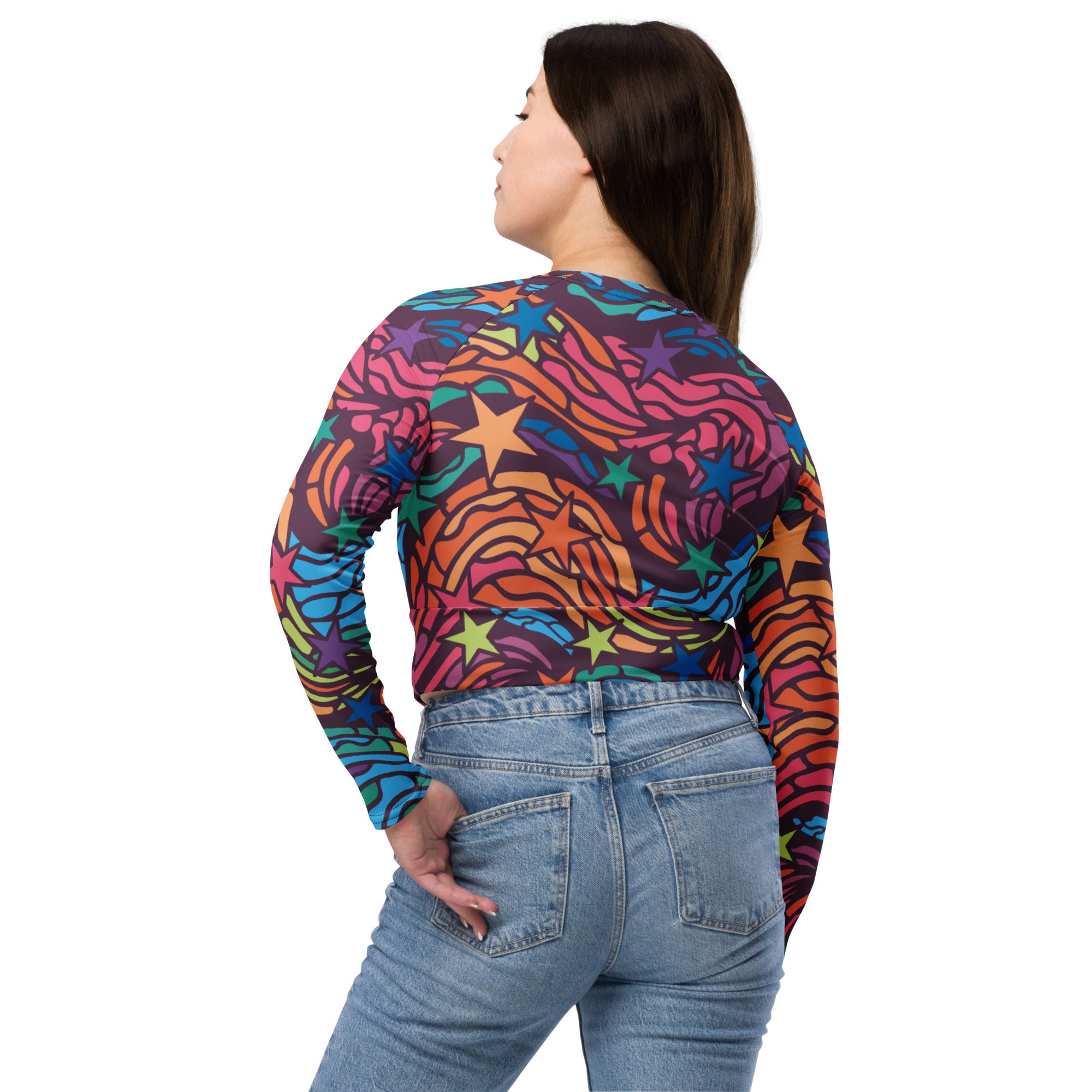 SHE REBEL - Paisley Paradise Recycled Crop Top UPF 50+