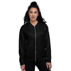 Black Unisex Bomber Jacket