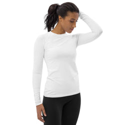 Basic White Performance Rash Guard UPF 50+