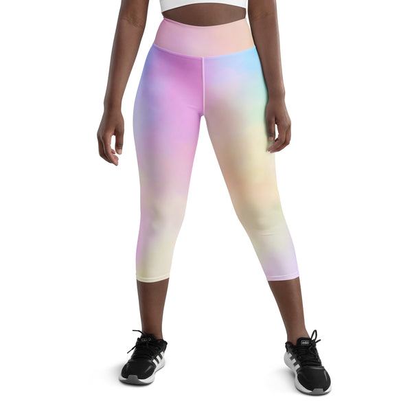 SHE REBEL - Cotton Candy Yoga Capri Leggings