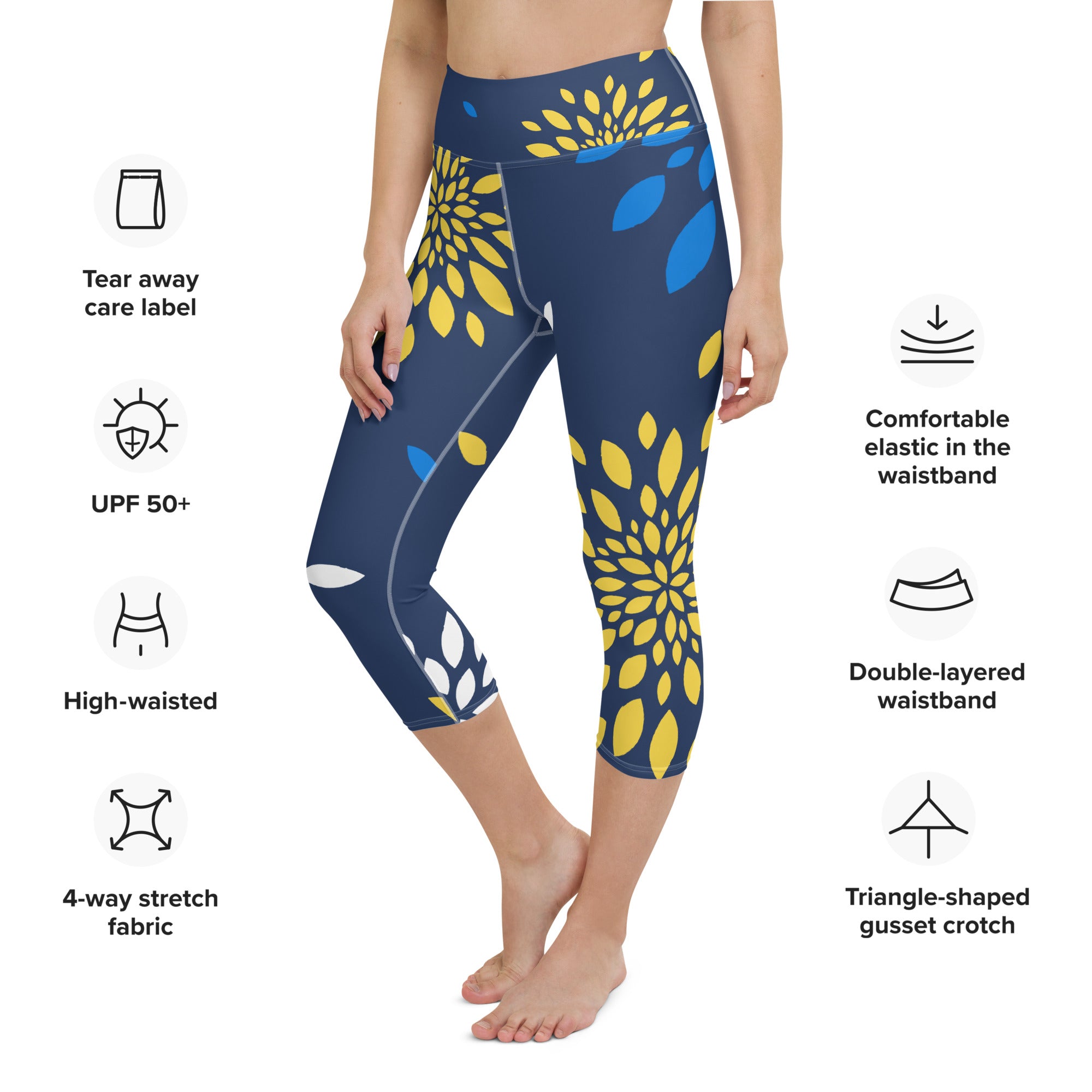 SHE REBEL - Petal Yoga Capri Leggings