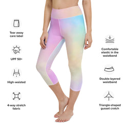 SHE REBEL - Cotton Candy Yoga Capri Leggings