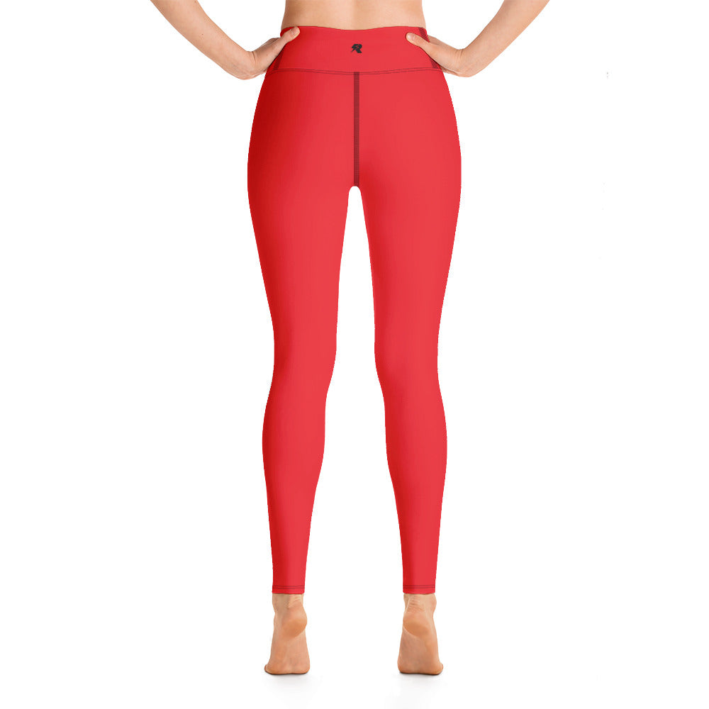 SHE REBEL - Bold Red Yoga Leggings